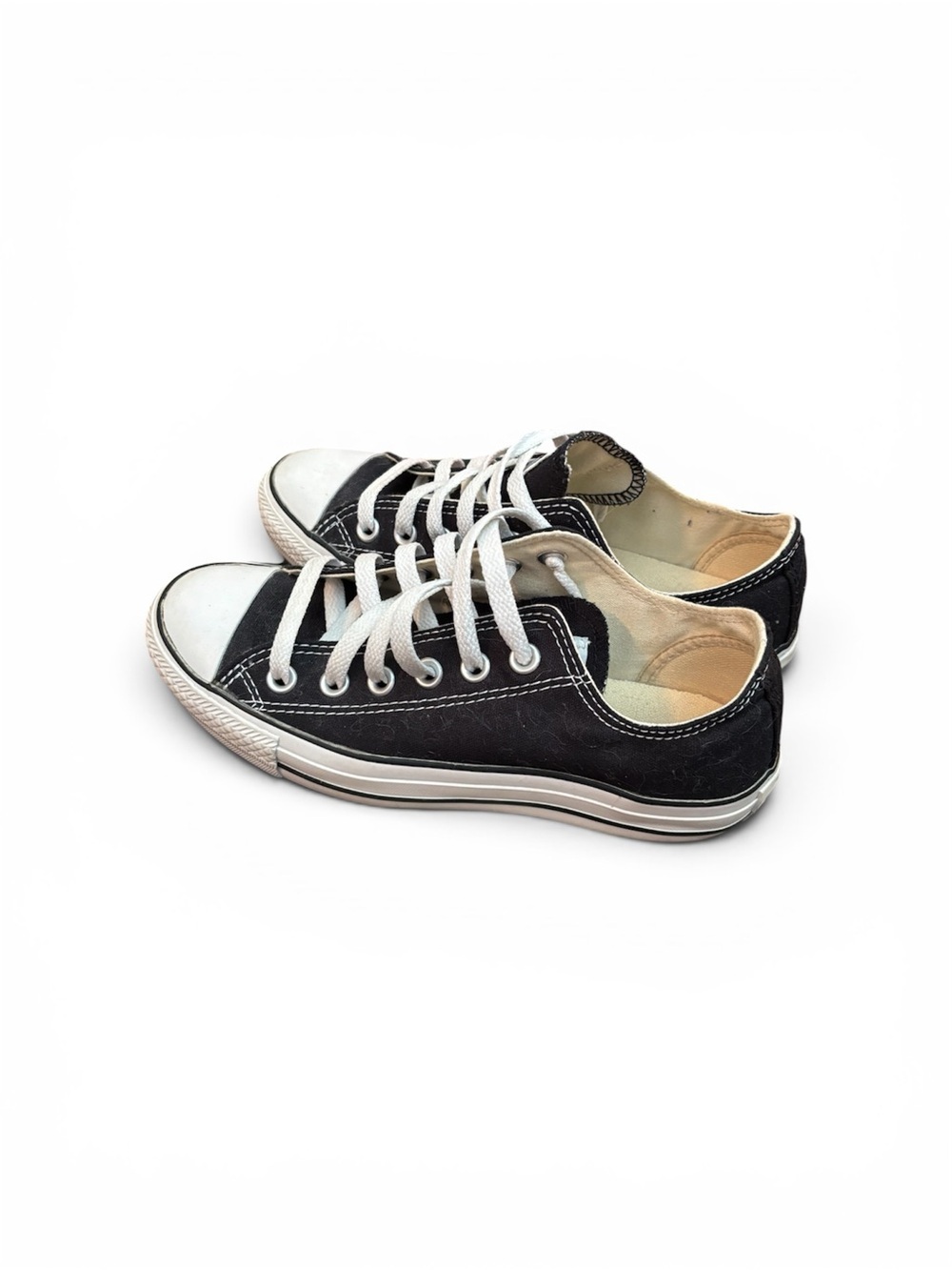 Converse Black & White Low Top Sneakers Unisex Men’s 5 Women’s 7 - Picture 2 of 3
